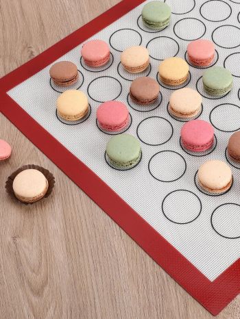 Tapis de cuisson en silicone anti-adhésif , pour macarons